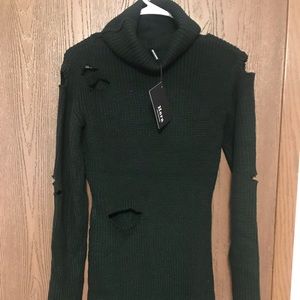 Hera Ripped Green Dress